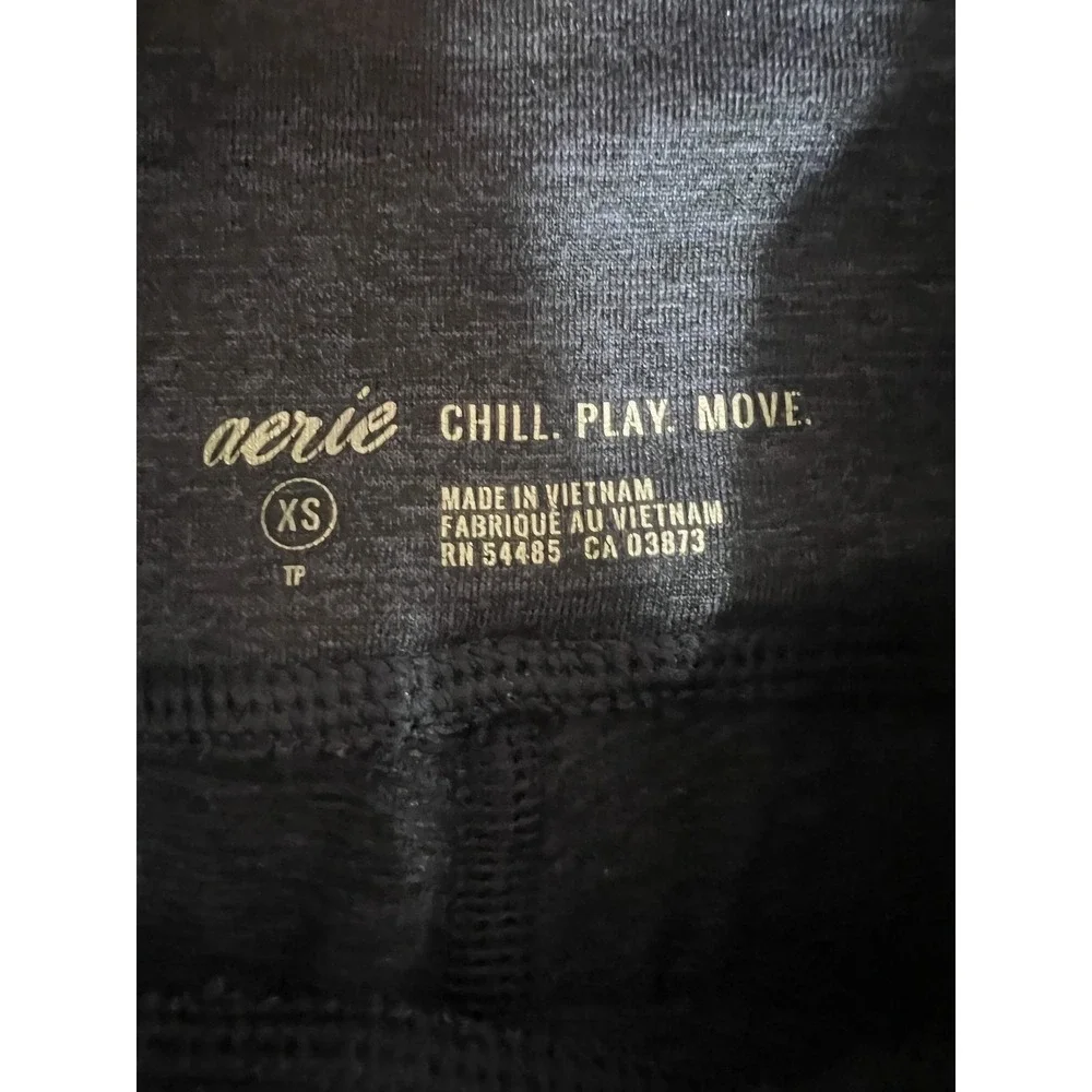 Aerie Chill Play Move Women's XS Dark Blue Heather High Waisted‎ Pocket Leggings